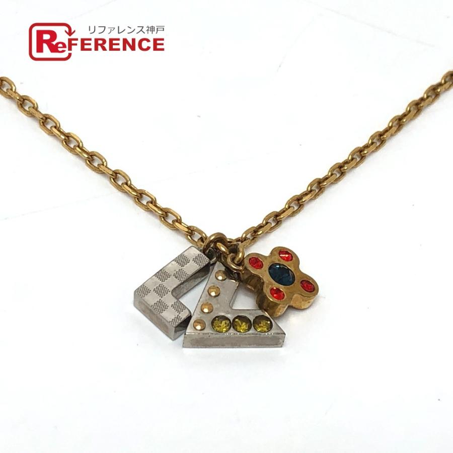 LOUIS VUITTON ルイヴィトン M67068 パンダンティフ ラブレターズ チェーン アクセサリー ラインストーン ネックレス ゴールド【中古】 | LOUIS VUITTON