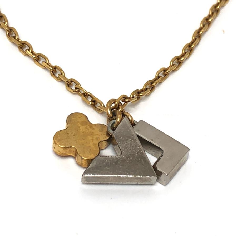 LOUIS VUITTON ルイヴィトン M67068 パンダンティフ ラブレターズ チェーン アクセサリー ラインストーン ネックレス ゴールド【中古】 | LOUIS VUITTON | 01