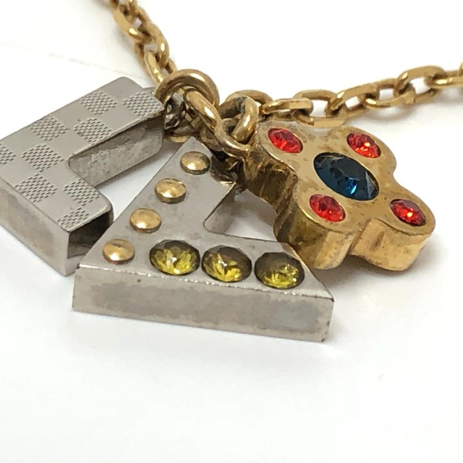 LOUIS VUITTON ルイヴィトン M67068 パンダンティフ ラブレターズ チェーン アクセサリー ラインストーン ネックレス ゴールド【中古】 | LOUIS VUITTON | 03