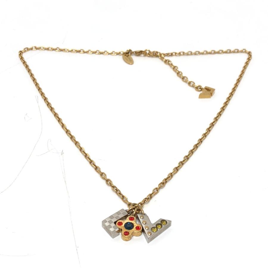 LOUIS VUITTON ルイヴィトン M67068 パンダンティフ ラブレターズ チェーン アクセサリー ラインストーン ネックレス ゴールド【中古】 | LOUIS VUITTON | 07