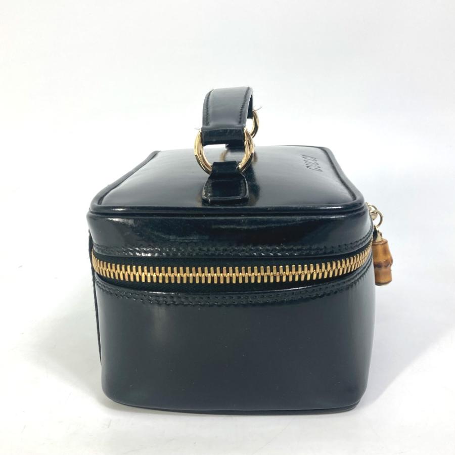 GUCCI グッチ 032 1705 0151 バンブー ポーチ メイクポーチ 化粧ポーチ ハンドバッグ バニティバッグ ブラック レディース【中古】 | GUCCI | 03