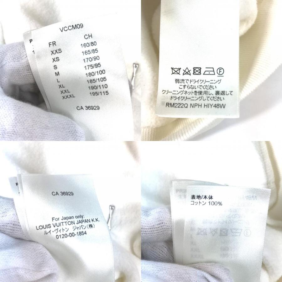 美品 LOUIS VUITTON ルイヴィトン ステープルズエディション インサイドアウト 長袖 トップス  フーディ パーカー ホワイト【中古】 | LOUIS VUITTON | 09