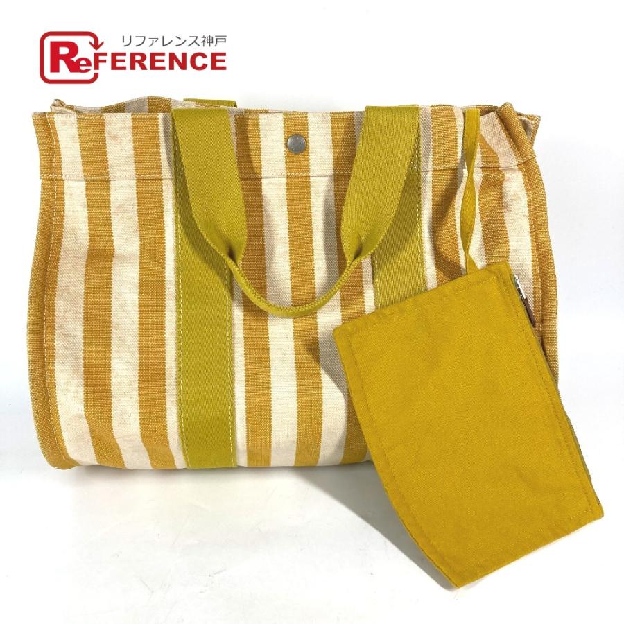 HERMES（エルメス） カンヌMM ストライプ ショルダーバッグ カバン 
