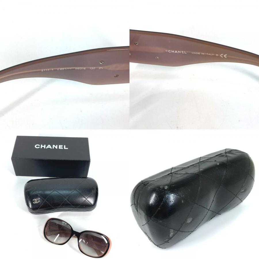 美品 CHANEL シャネル 5113-A カメリア めがね メガネ アイウェア 眼鏡 サングラス ブラック レディース.【中古】 | CHANEL | 09