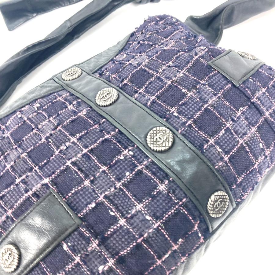 CHANEL シャネル ガールシャネル ボタン ショルダーバッグ ネイビー レディース【中古】 | CHANEL | 07