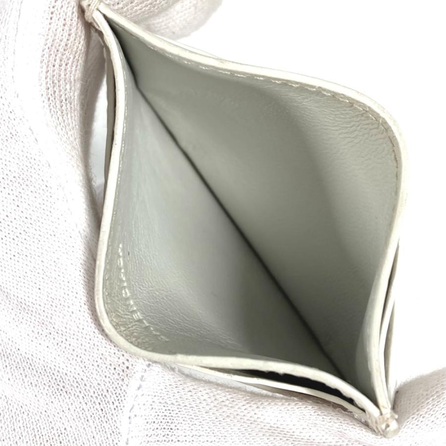 美品 BALENCIAGA バレンシアガ 640109 ロゴ 名刺入れ パスケース カードケース ホワイト メンズ【中古】 | BALENCIAGA | 07