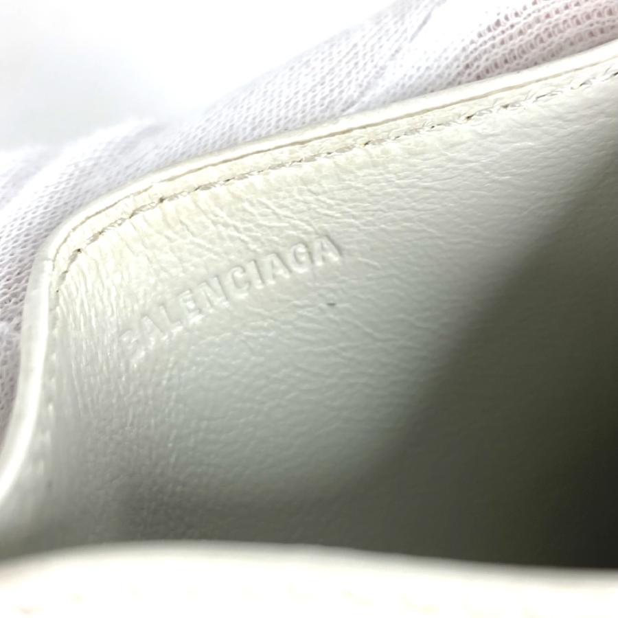 美品 BALENCIAGA バレンシアガ 640109 ロゴ 名刺入れ パスケース カードケース ホワイト メンズ【中古】 | BALENCIAGA | 08