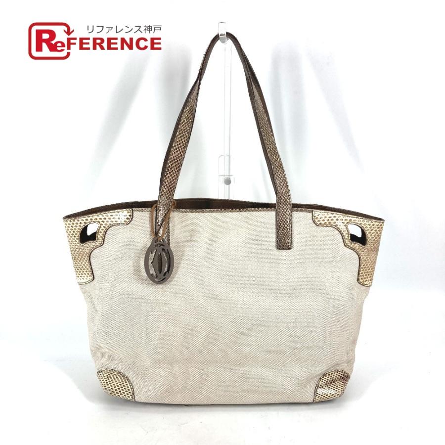 CARTIER カルティエ マルチェロ トートバッグ 肩掛け カバン ショルダーバッグ ベージュ レディース【中古】 | Cartier