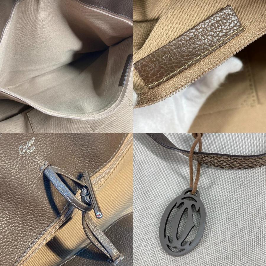 CARTIER カルティエ マルチェロ トートバッグ 肩掛け カバン ショルダーバッグ ベージュ レディース【中古】 | Cartier | 09