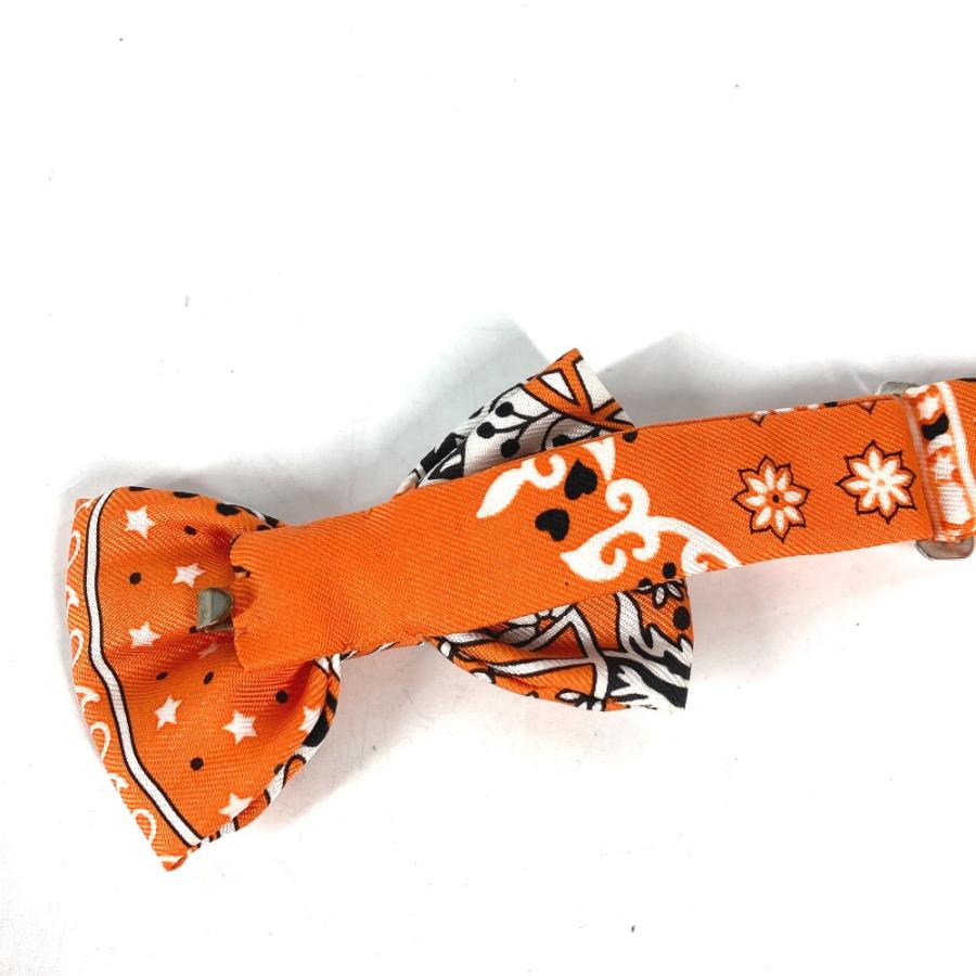 美品 HERMES エルメス ヌーパピヨン アクセサリー リボン りぼん 蝶ネクタイ オレンジ メンズ【中古】 | HERMES | 06