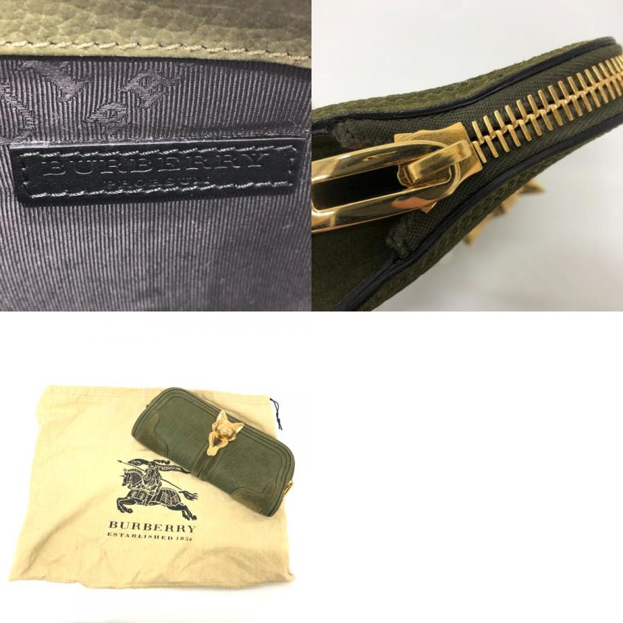 BURBERRY バーバリー キツネ フォックス カバン クラッチバッグ カーキ 