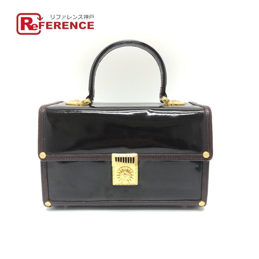 VERSACE ヴェルサーチ サンバースト バニティバッグ ヴィンテージ ハンドバッグ パープル系 レディース【中古】 | 