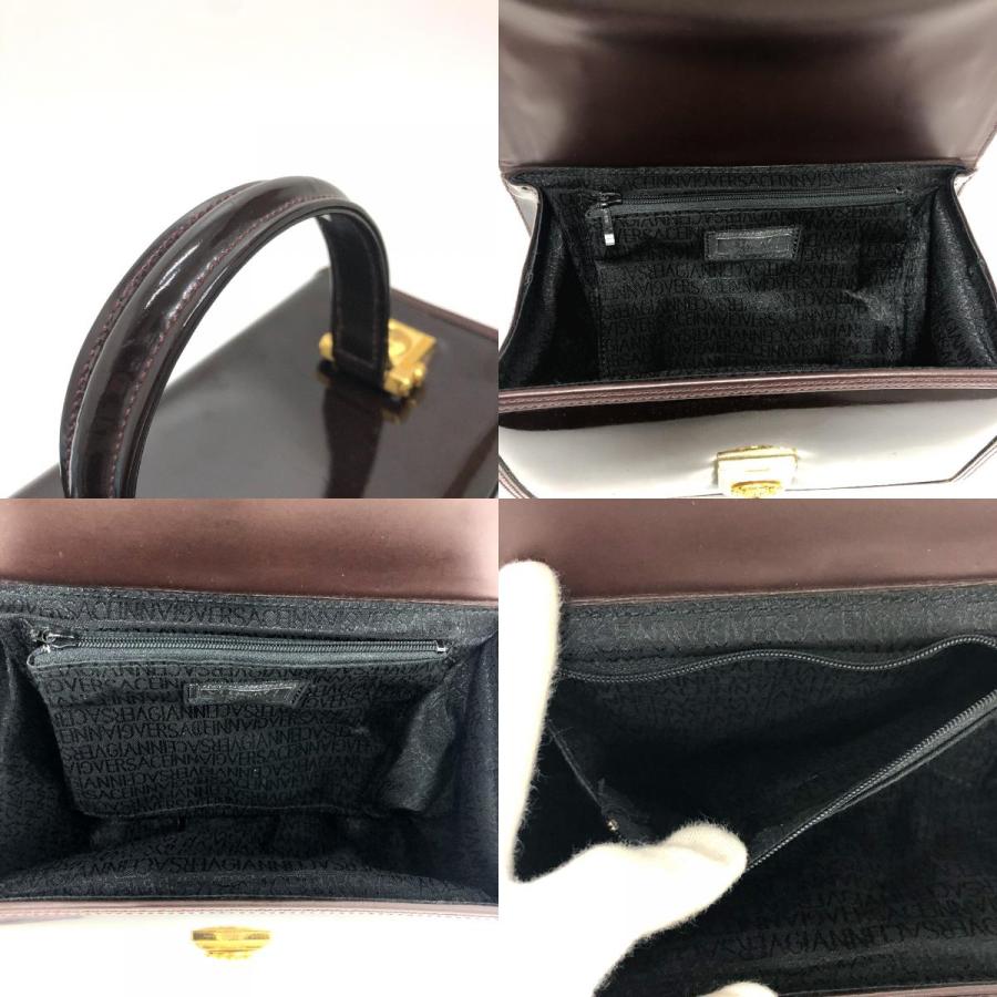 VERSACE ヴェルサーチ サンバースト バニティバッグ ヴィンテージ ハンドバッグ パープル系 レディース【中古】 |  | 09