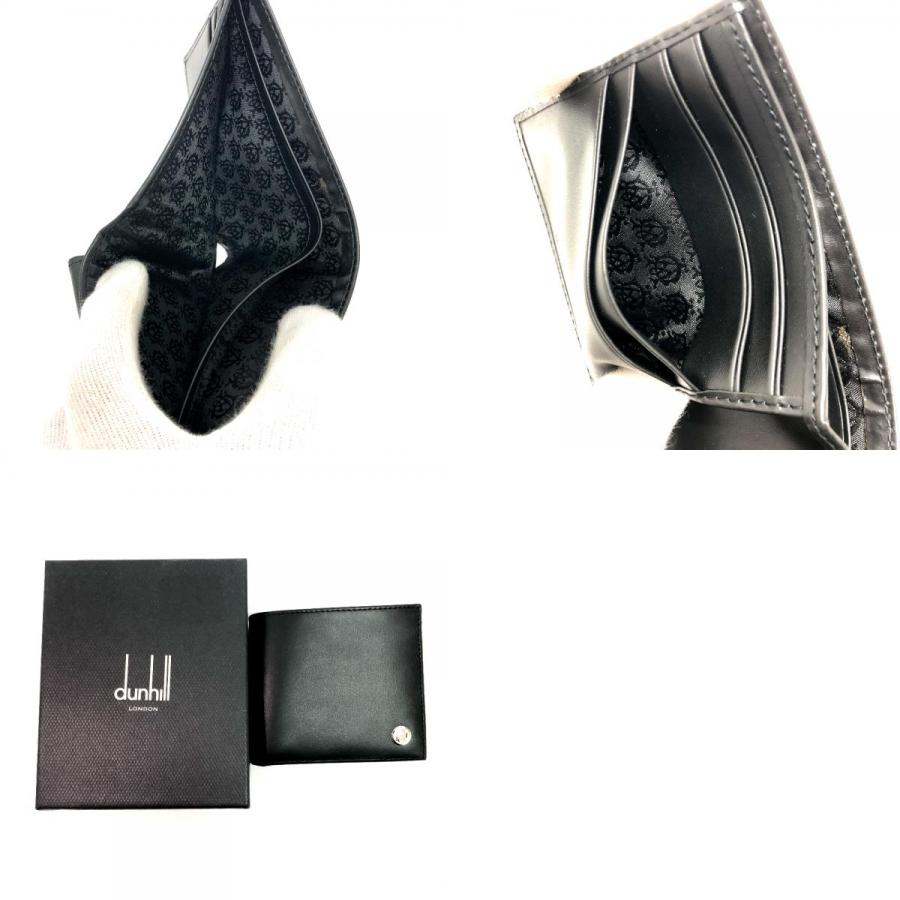 未使用 Dunhill ダンヒル ロゴ 財布 2つ折り財布 札入れ 2つ折り財布 ブラック メンズ【中古】 | dunhill | 09