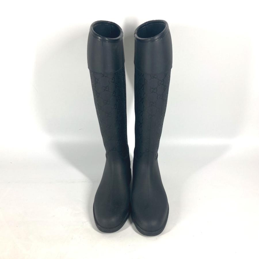 GUCCI グッチ　長靴　レインブーツ　美品 GUCCI - グッチ GUCCI GG ロゴ シューズ レインブーツ ロング 靴