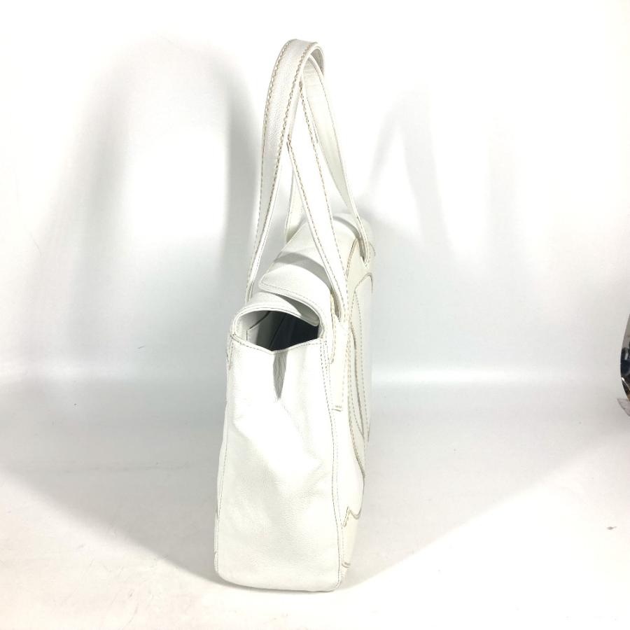 CHANEL シャネル デカココマーク CC トートバッグ 肩掛け カバン ショルダーバッグ ホワイト レディース【中古】 | CHANEL | 03