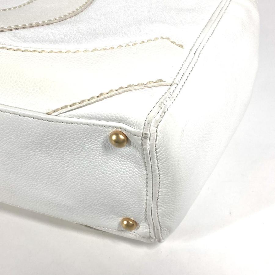 CHANEL シャネル デカココマーク CC トートバッグ 肩掛け カバン ショルダーバッグ ホワイト レディース【中古】 | CHANEL | 06