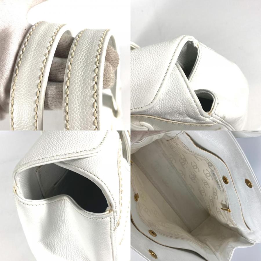 CHANEL シャネル デカココマーク CC トートバッグ 肩掛け カバン ショルダーバッグ ホワイト レディース【中古】 | CHANEL | 07