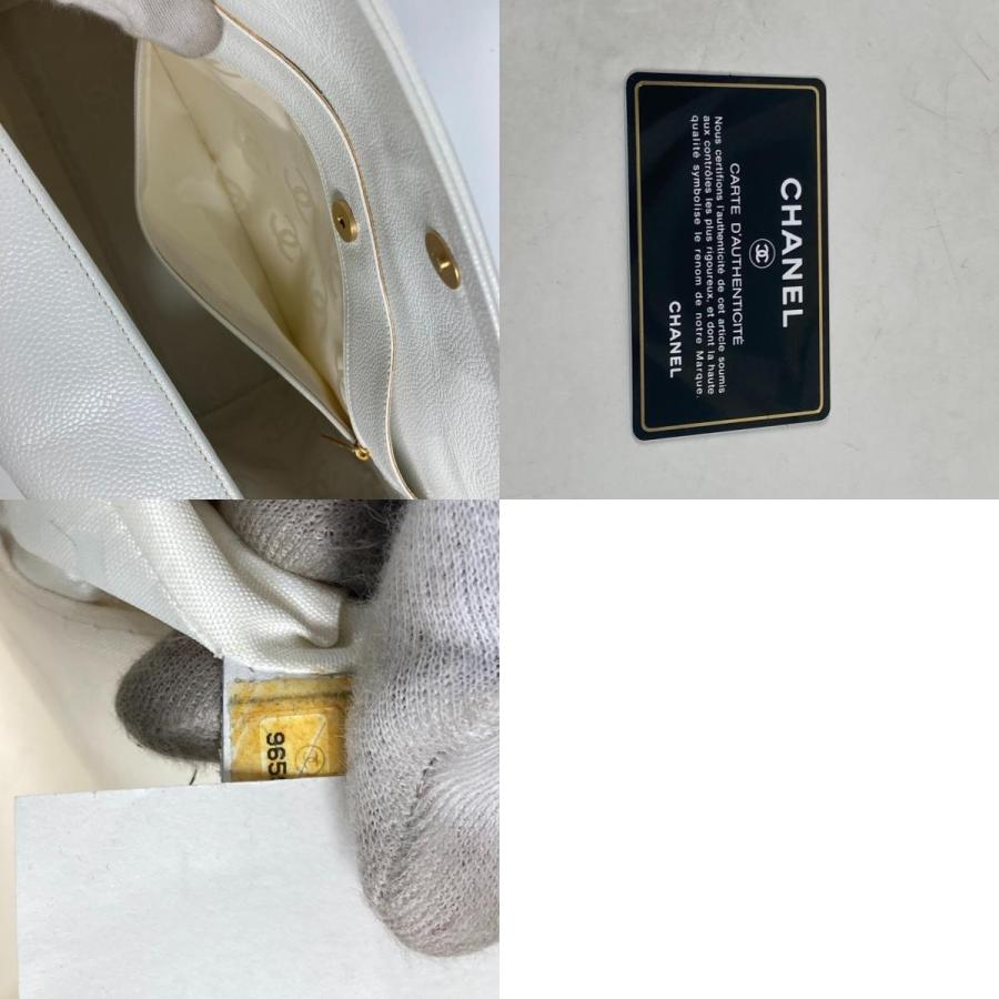 CHANEL シャネル デカココマーク CC トートバッグ 肩掛け カバン ショルダーバッグ ホワイト レディース【中古】 | CHANEL | 09