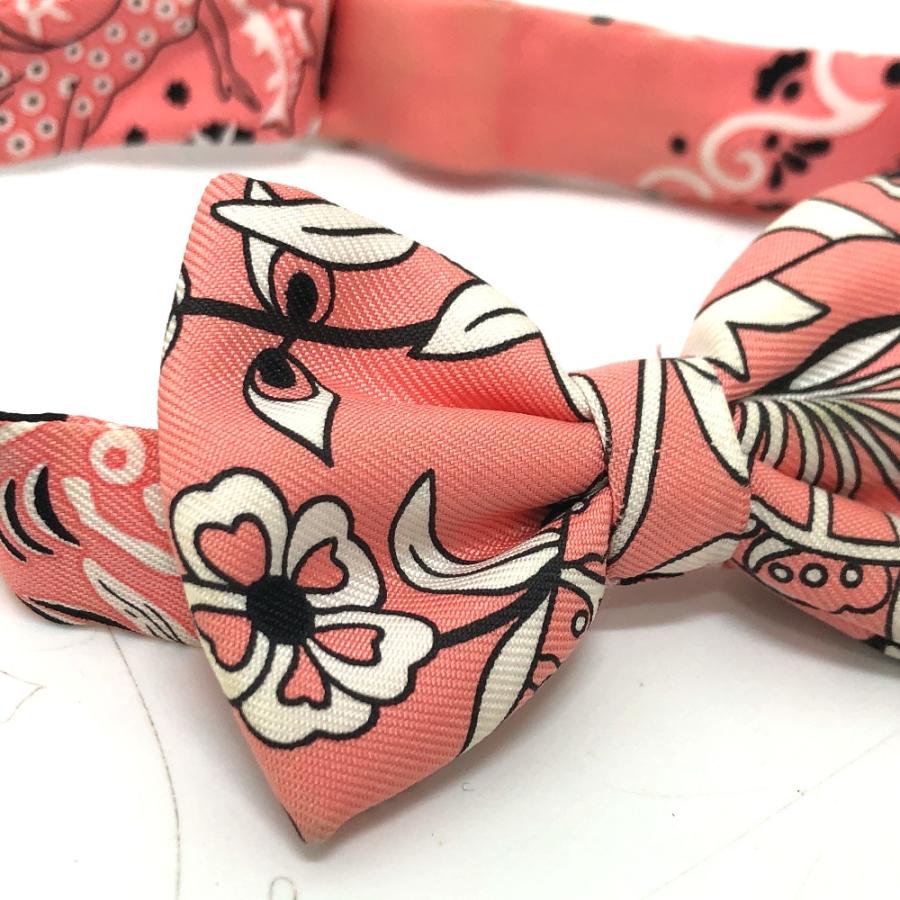 HERMES エルメス ヌーパピヨン アクセサリー リボン りぼん 蝶ネクタイ ピンク メンズ【中古】 | HERMES | 01