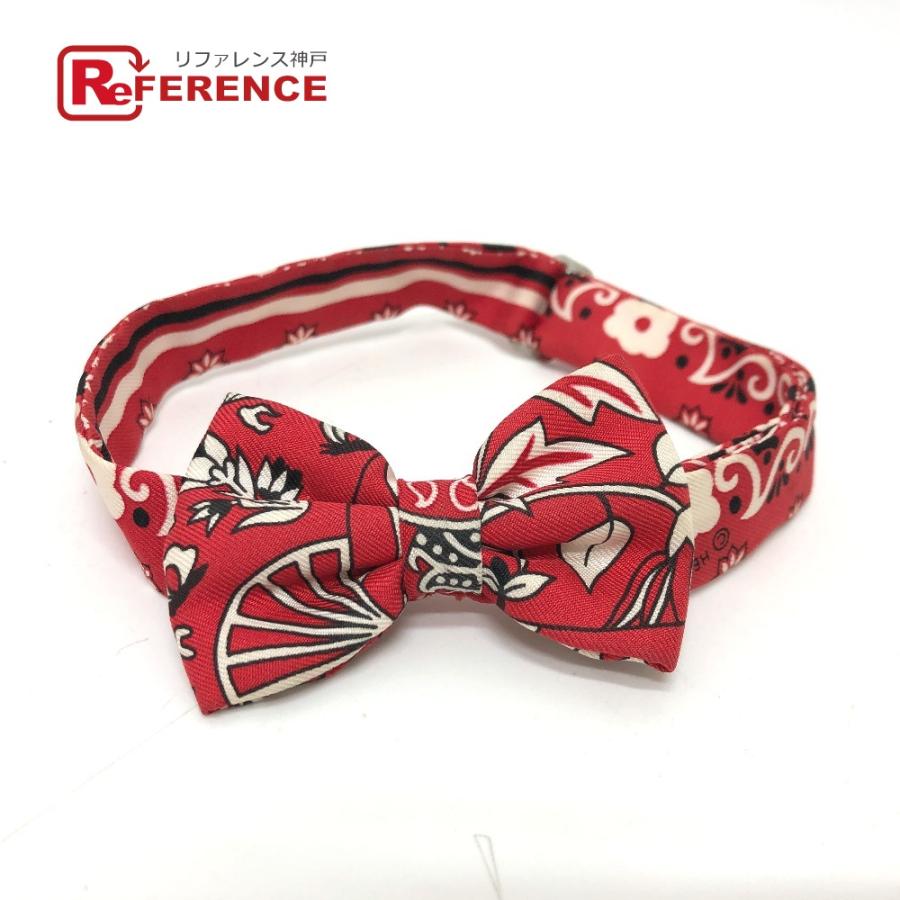 HERMES エルメス ヌーパピヨン アクセサリー リボン りぼん 蝶ネクタイ レッド メンズ【中古】 | HERMES