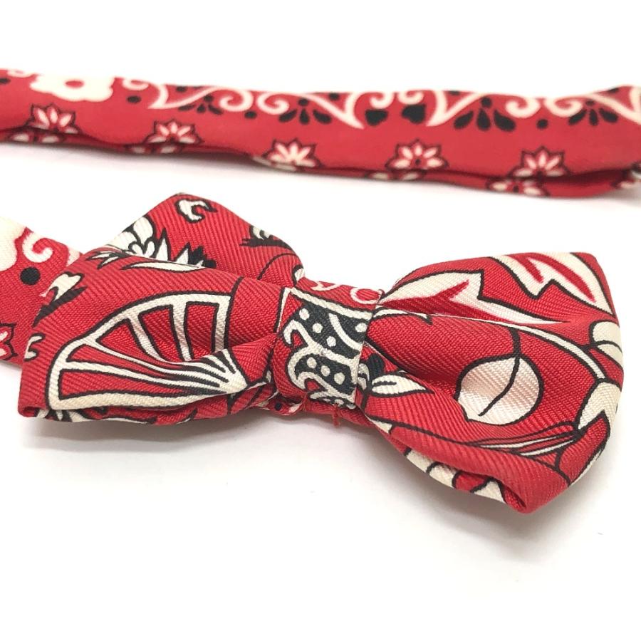 HERMES エルメス ヌーパピヨン アクセサリー リボン りぼん 蝶ネクタイ レッド メンズ【中古】 | HERMES | 02