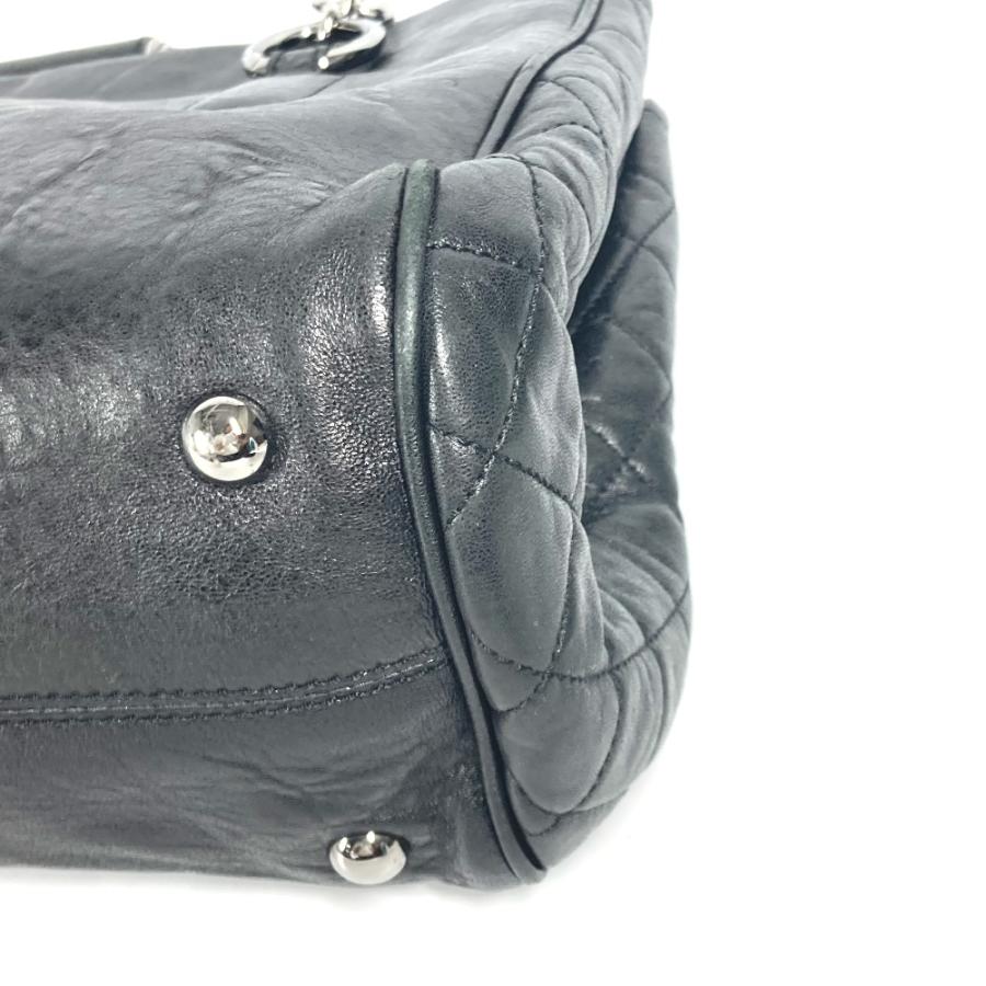CHANEL シャネル CC ココマーク Wチェーン 肩掛け カバン ショルダーバッグ ブラック レディース【中古】 | CHANEL | 06