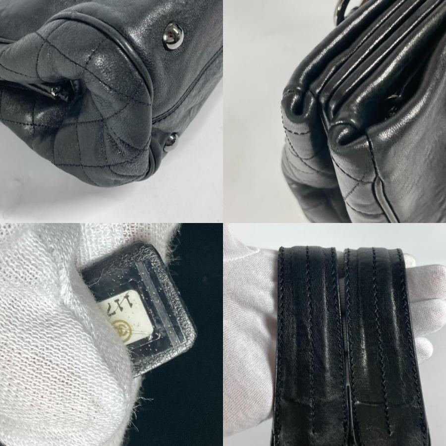 CHANEL シャネル CC ココマーク Wチェーン 肩掛け カバン ショルダーバッグ ブラック レディース【中古】 | CHANEL | 08