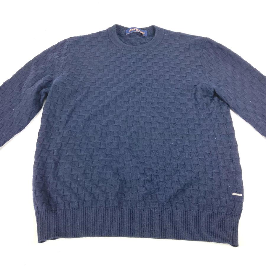 LOUIS VUITTON ルイヴィトン 長袖 トップス アパレル ダミエ セーター ネイビー メンズ【中古】 | LOUIS VUITTON | 02