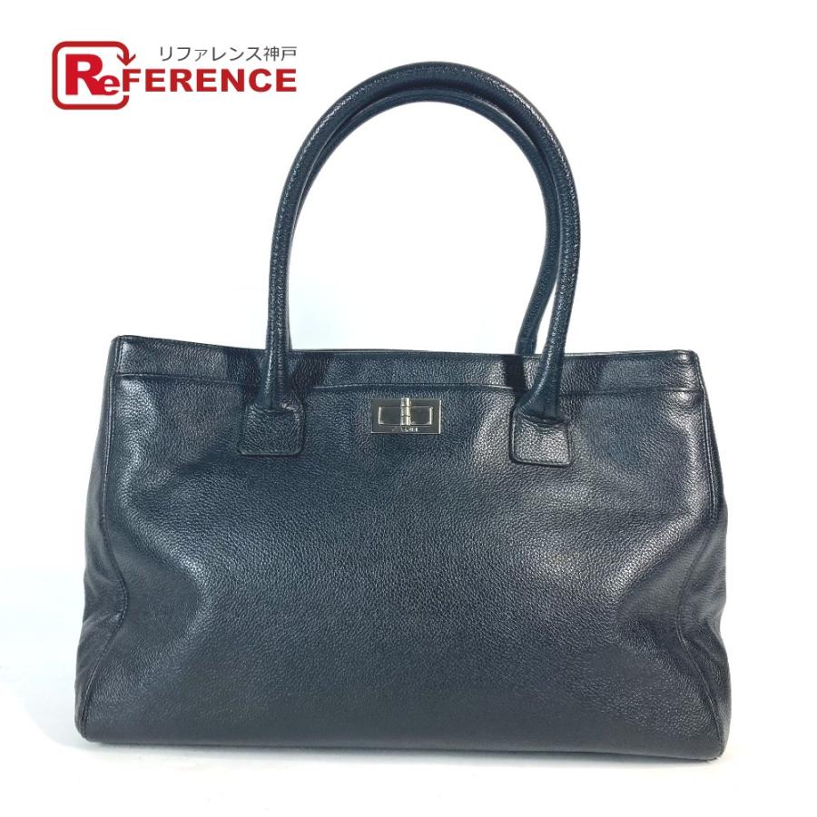 CHANEL シャネル エグゼグティブトート 2.55金具 ショルダーバッグ 肩掛け カバン トートバッグ ブラック レディース【中古】 | CHANEL