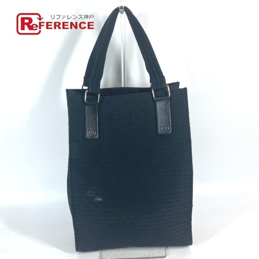 Dior ディオール 縦型 総ロゴ カバン ショルダーバッグ カバン トートバッグ ブラック レディース【中古】 | 