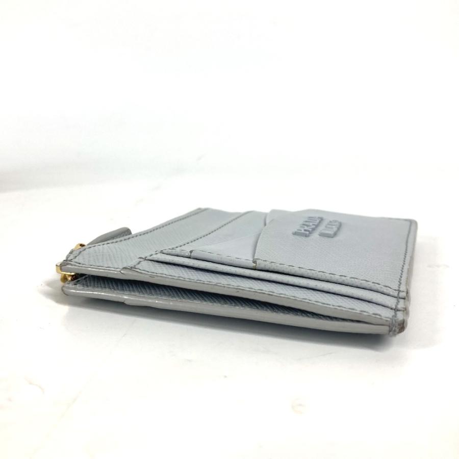 PRADA プラダ ロゴ 財布 小銭入れ コインケース ブルー レディース【中古】 | PRADA | 02