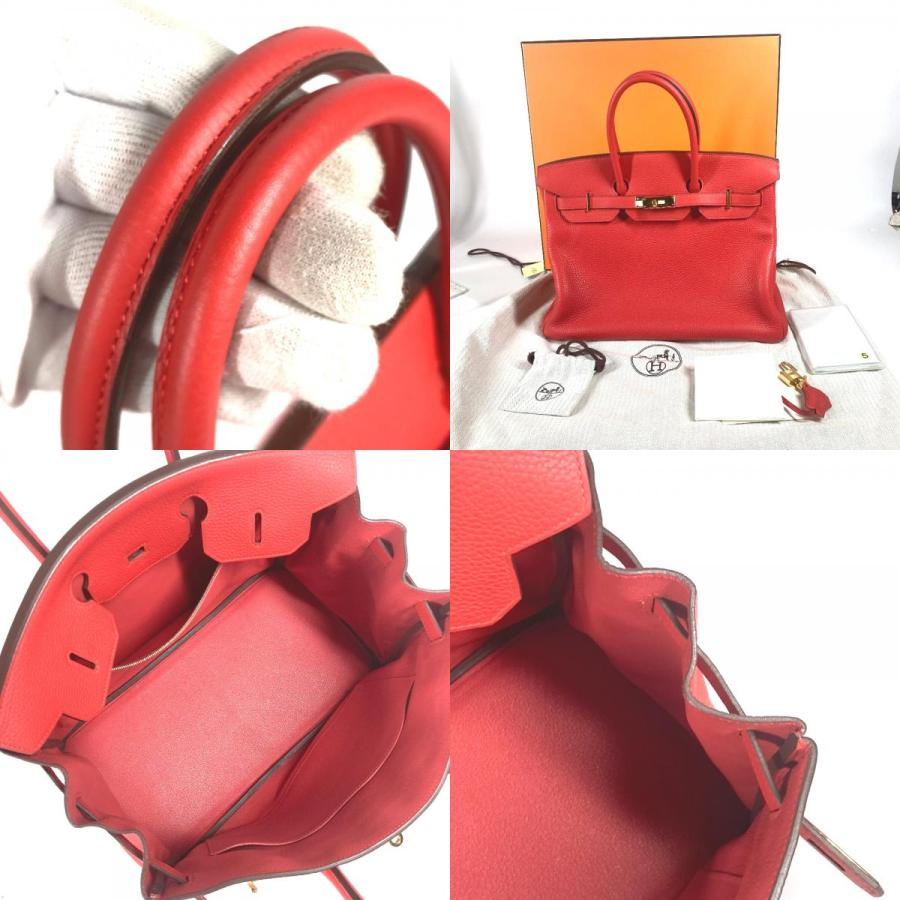 美品 HERMES エルメス バーキン35 カバン トートバッグ ハンドバッグ トマト レッド レディース【中古】 | HERMES | 08