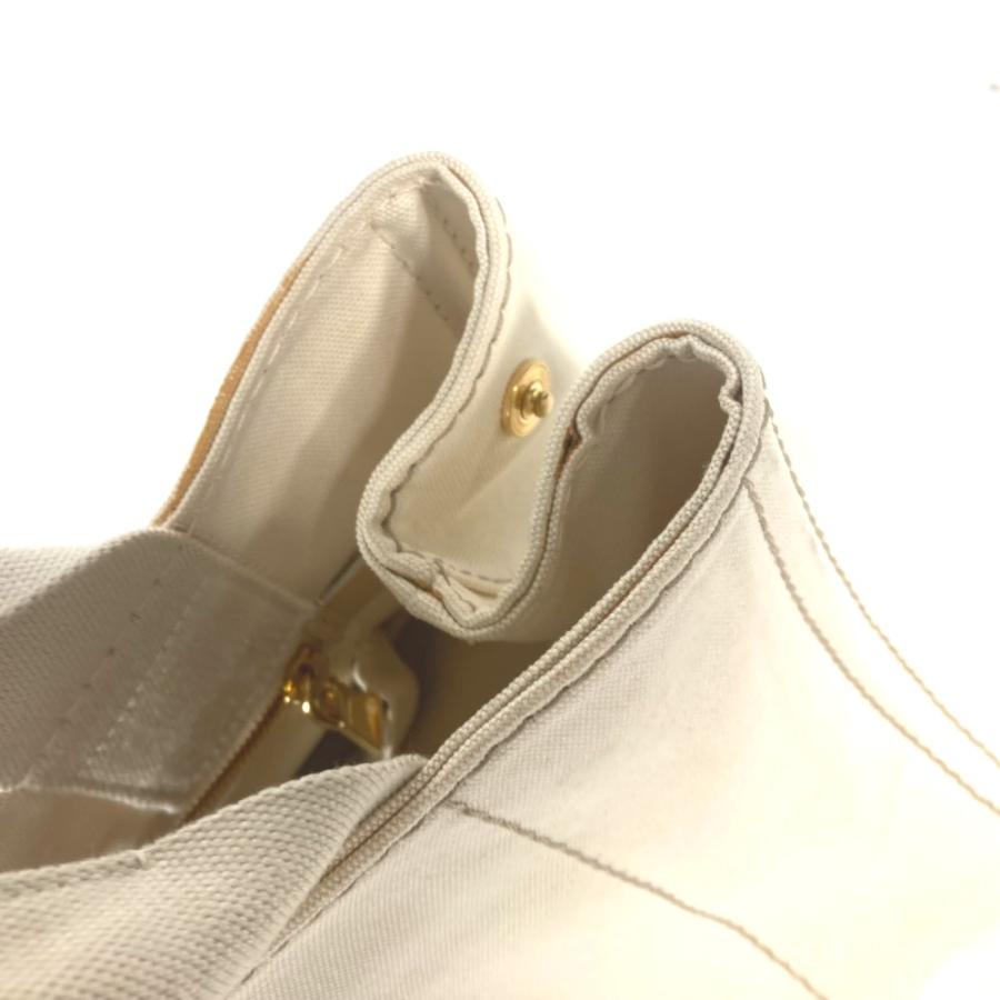 PRADA プラダ BN1877 カナパ CANAPA ハンドバッグ カバン ロゴプレート トートバッグ アイボリー レディース【中古】 | PRADA | 05