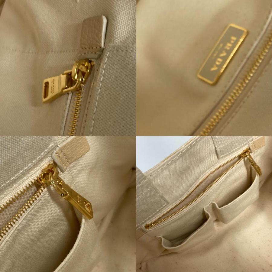 PRADA プラダ BN1877 カナパ CANAPA ハンドバッグ カバン ロゴプレート トートバッグ アイボリー レディース【中古】 | PRADA | 08