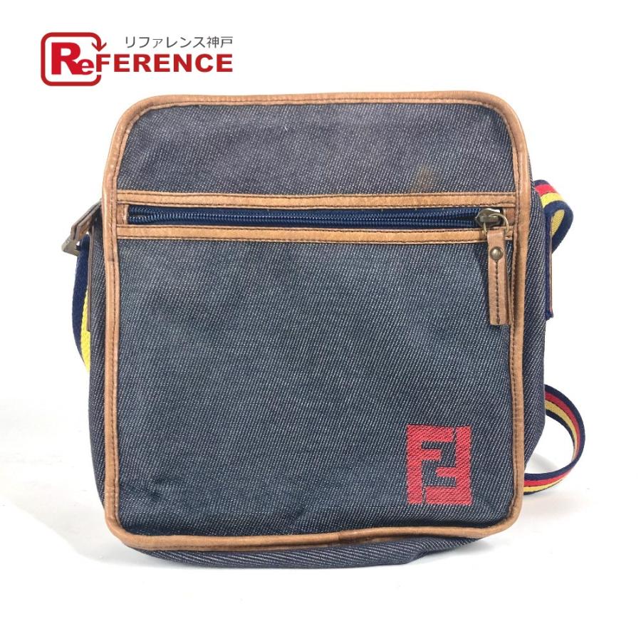 FENDI フェンディ ロゴ 斜め掛け カバン ショルダーバッグ ブルー レディース【中古】 | FENDI
