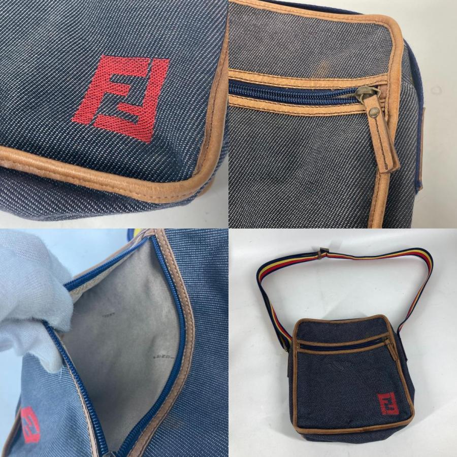 FENDI フェンディ ロゴ 斜め掛け カバン ショルダーバッグ ブルー レディース【中古】 | FENDI | 07