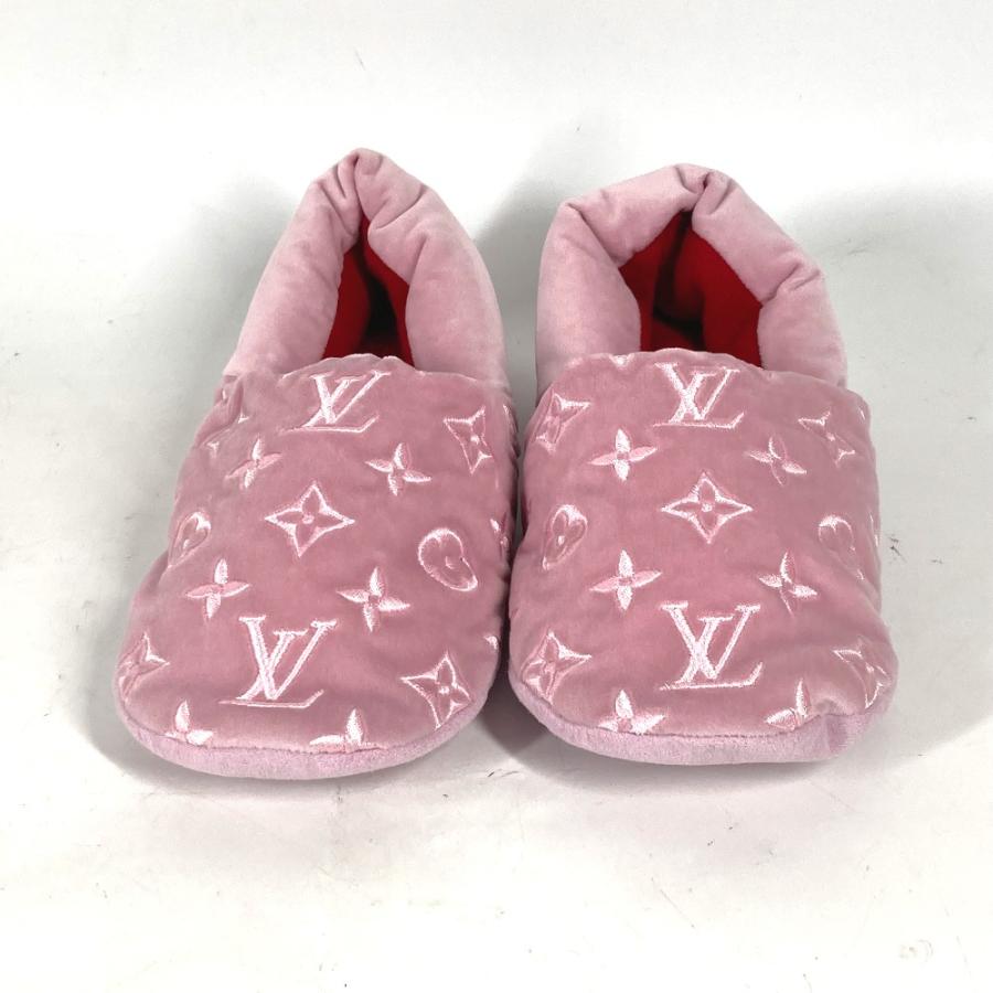 新品同様 LOUIS VUITTON ルイヴィトン ルームシューズ モノグラム 靴 シューズ ドリーミーライン スリッパ ピンク レディース【中古】 | LOUIS VUITTON | 01