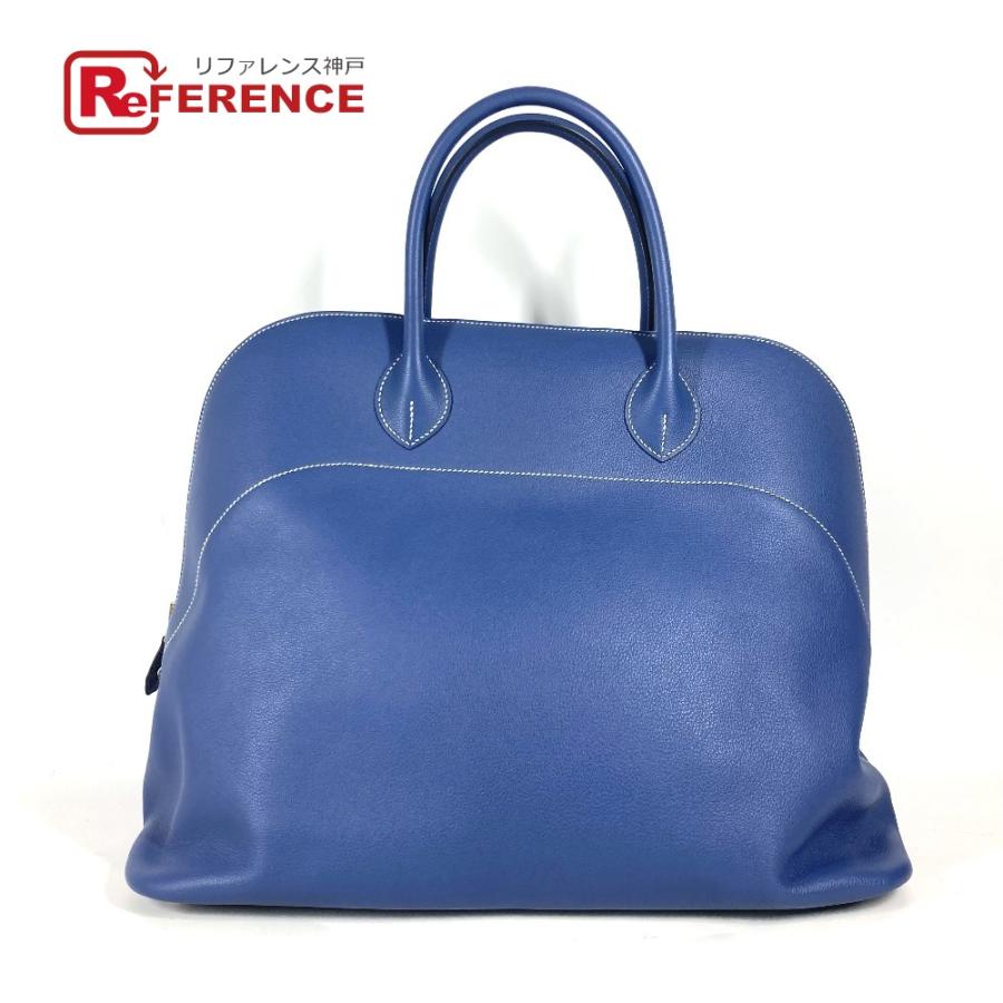 未使用 HERMES エルメス ボリード リラックス 45 トートバッグ ボストンバッグ ショルダーバッグ  ハンドバッグ ブルーライトン【中古】 | HERMES