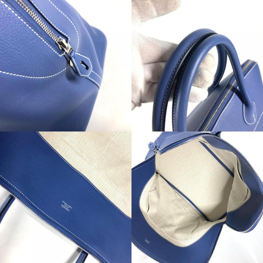 未使用 HERMES エルメス ボリード リラックス 45 トートバッグ ボストンバッグ ショルダーバッグ  ハンドバッグ ブルーライトン【中古】 | HERMES | 07