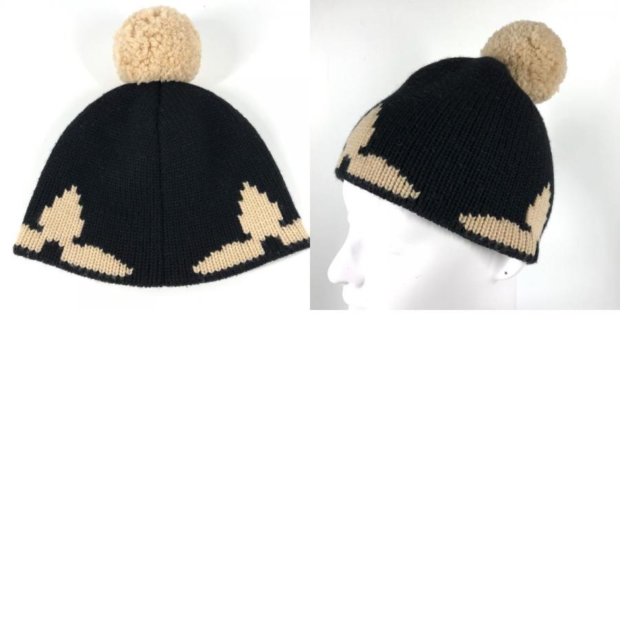 美品 LOUIS VUITTON ルイヴィトン M70840 ボネ モーニングラム ビーニー 帽子 ニット帽 ニットキャップ ポンポン付き ニット帽【中古】 | LOUIS VUITTON | 09