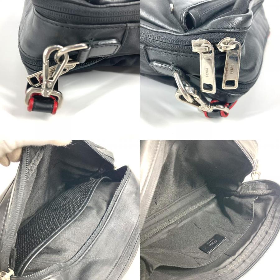 FENDI フェンディ ンスターアイ ロゴ FANTASTIC  肩掛け カバン ショルダーバッグ ハンドバッグ ブラック レディース【中古】 | FENDI | 08