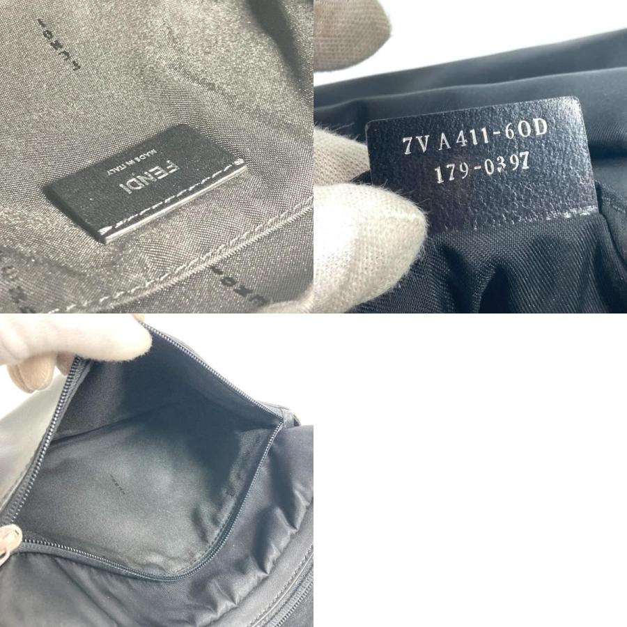 FENDI フェンディ ンスターアイ ロゴ FANTASTIC  肩掛け カバン ショルダーバッグ ハンドバッグ ブラック レディース【中古】 | FENDI | 09