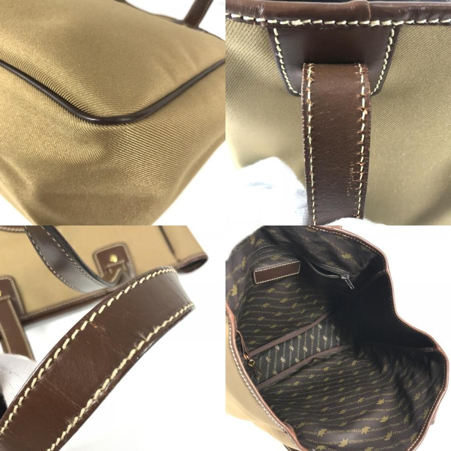 HUNTING WORLD ハンティングワールド ロゴ カバン 肩掛け トートバッグ ショルダーバッグ ベージュ ユニセックス【中古】 |  | 07