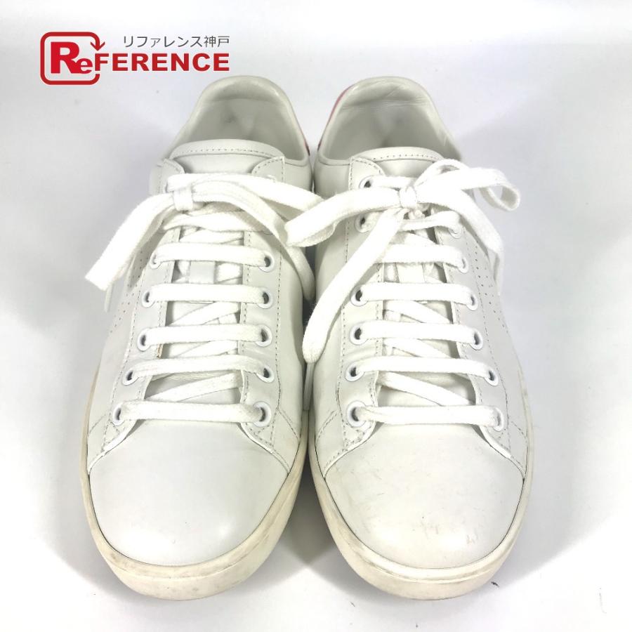 GUCCI グッチ 598527  ロゴ バイカラー 靴 シューズ ローカット インターロッキングG  Ace スニーカー ホワイト レディース【中古】 | GUCCI