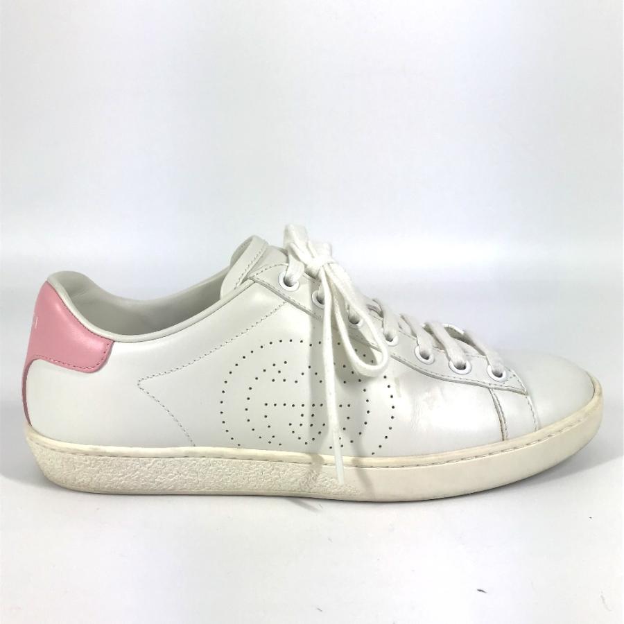 GUCCI グッチ 598527  ロゴ バイカラー 靴 シューズ ローカット インターロッキングG  Ace スニーカー ホワイト レディース【中古】 | GUCCI | 03
