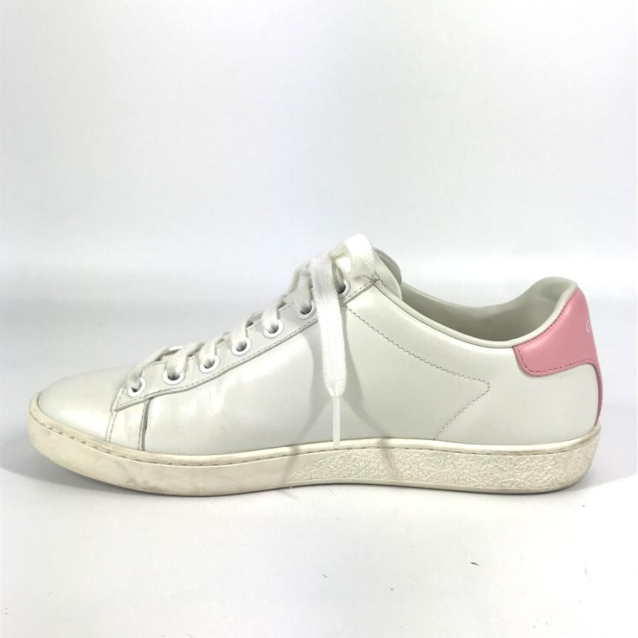 GUCCI グッチ 598527  ロゴ バイカラー 靴 シューズ ローカット インターロッキングG  Ace スニーカー ホワイト レディース【中古】 | GUCCI | 04