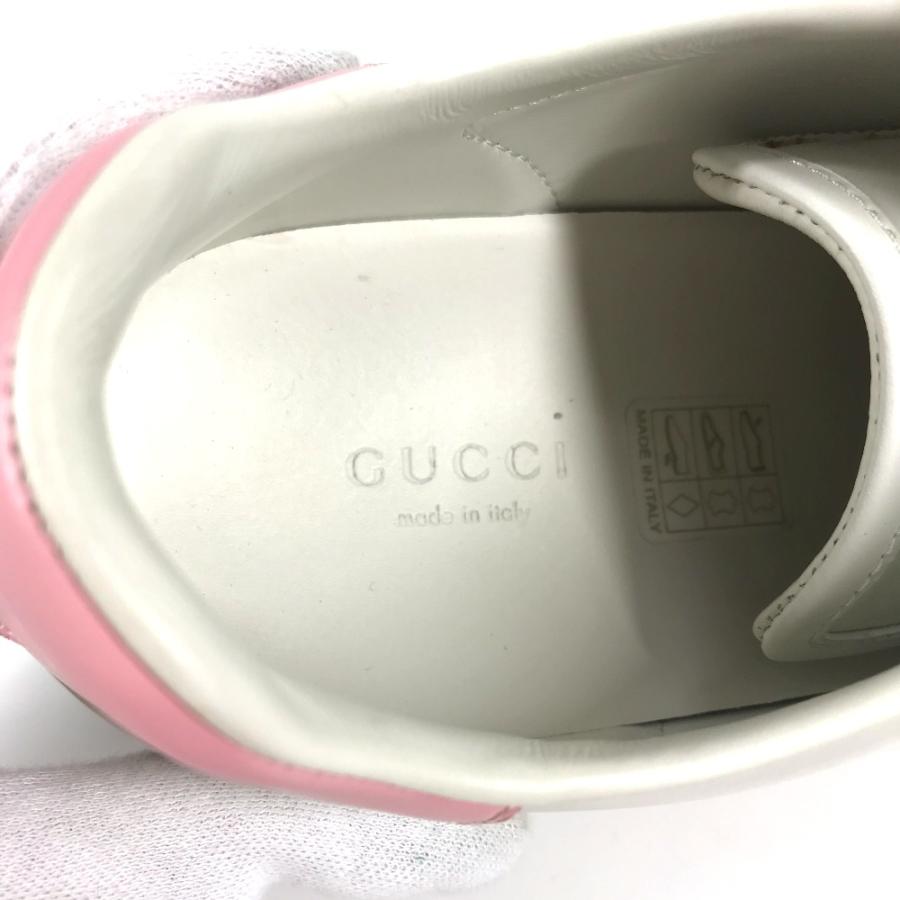 GUCCI グッチ 598527  ロゴ バイカラー 靴 シューズ ローカット インターロッキングG  Ace スニーカー ホワイト レディース【中古】 | GUCCI | 07