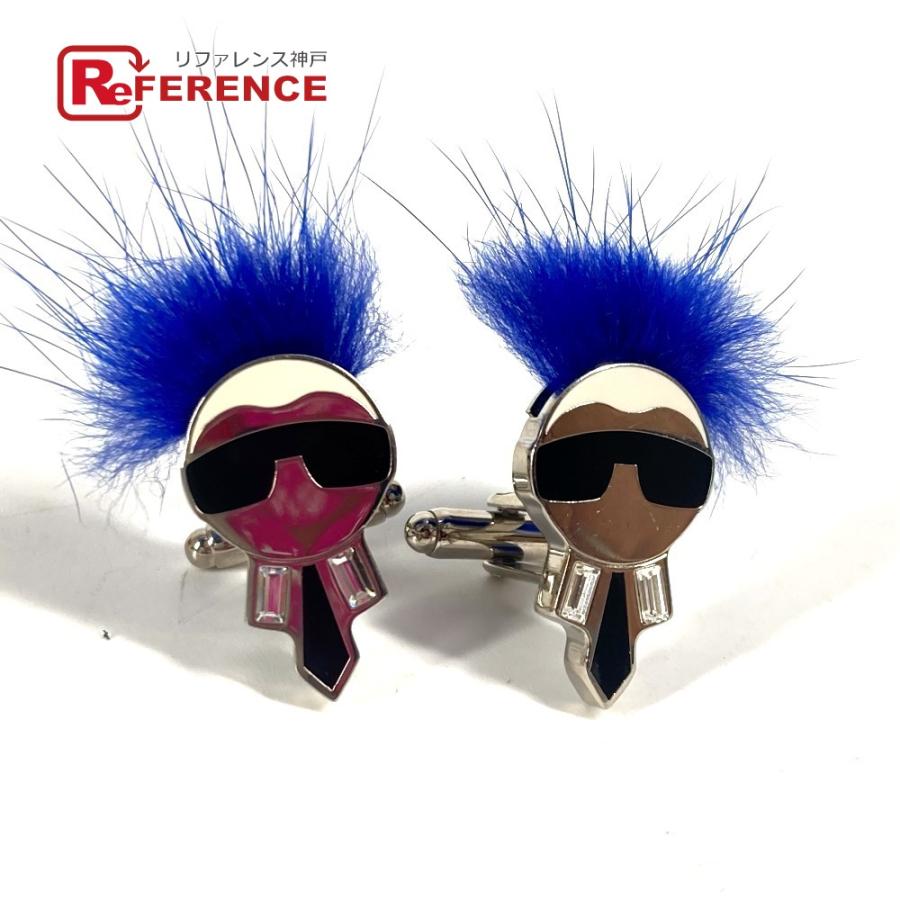 FENDI フェンディ カールラガーフェルド アクセサリー  カフス ブルー メンズ【中古】 | FENDI
