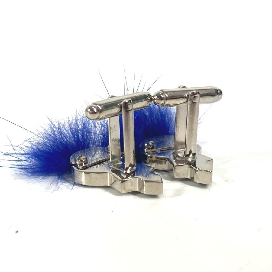 FENDI フェンディ カールラガーフェルド アクセサリー  カフス ブルー メンズ【中古】 | FENDI | 03